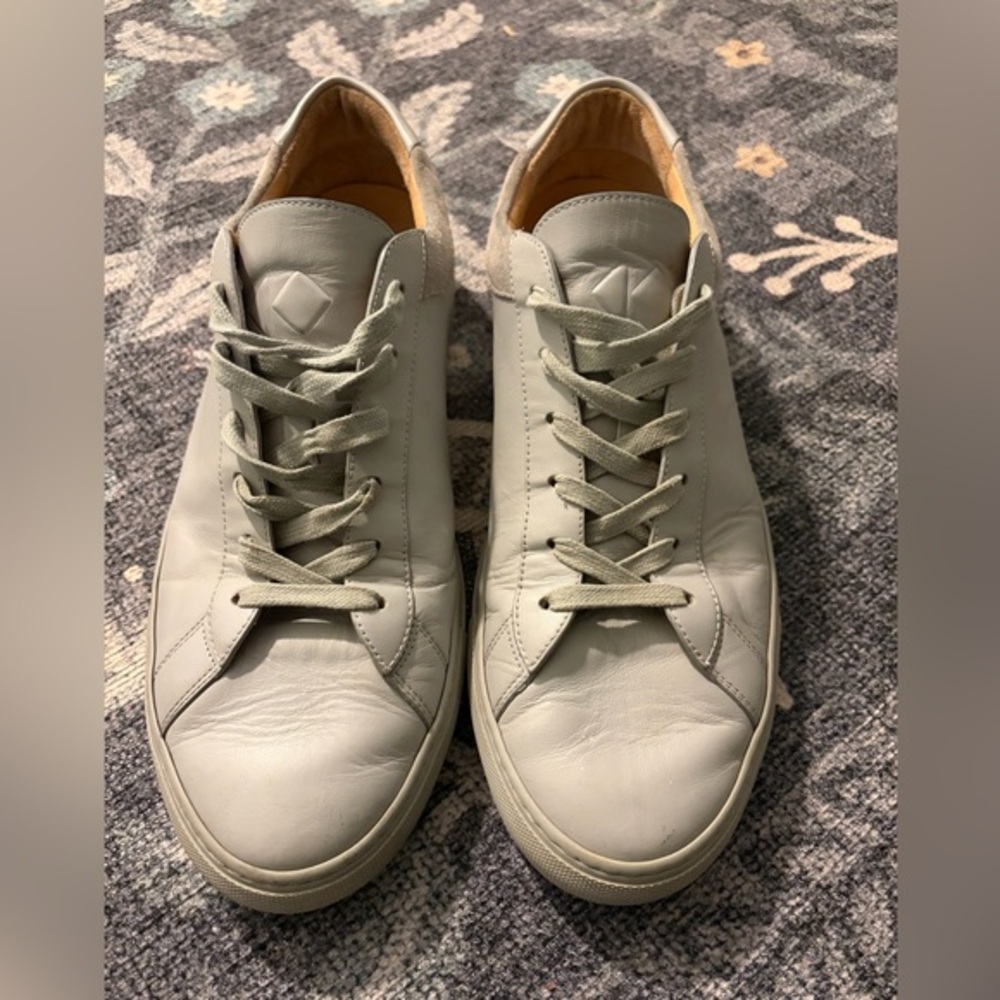 KOIO Light Gray Leather & Suede Capri Sneakers